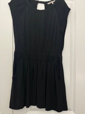 RACHEL Rachel Roy Black Cap-Sleeve Mini Dress